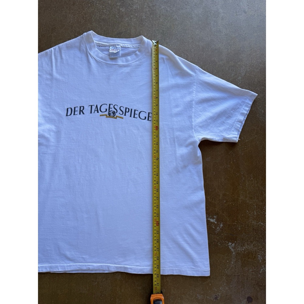 VTG 90s Der Tagesspiegel German Daily Newspaper Promo Berlin T-Shirt XL - Picture 8 of 8